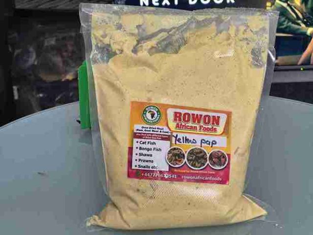 Freshly Made Yellow Pap