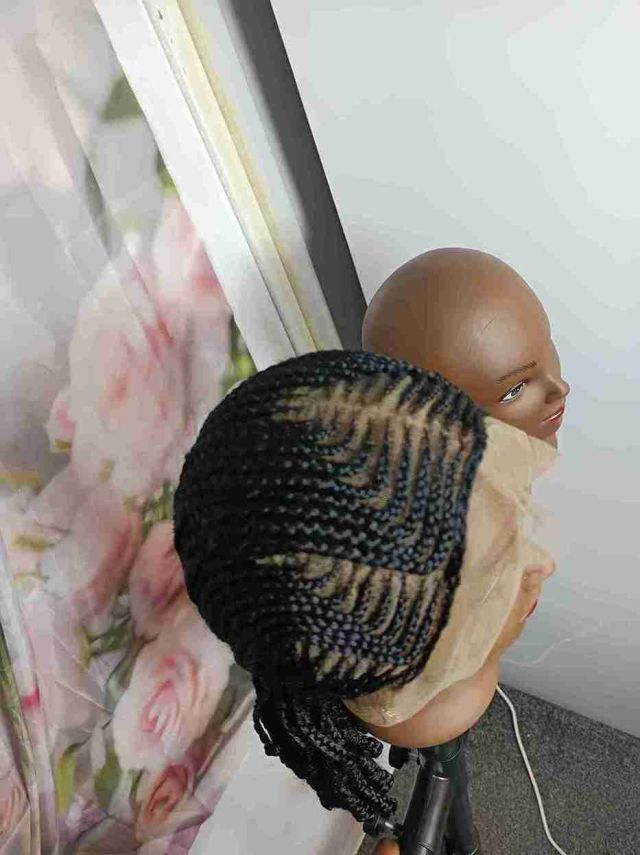 Full Lace Black Patterned Conrow