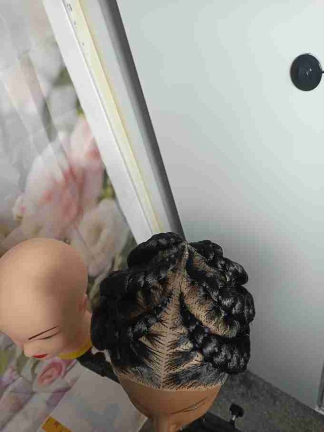 Kira Black, Thick and Big Cornrow Braids Wig