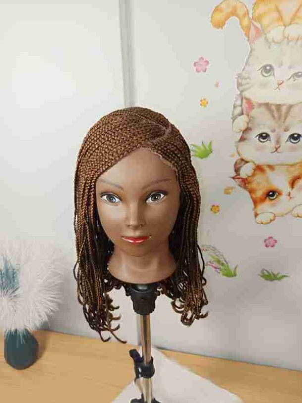 Copper Brown Micro Braids Short